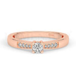 Anillos de compromiso de oro con diamantes