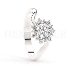 Anillos de compromiso de oro con diamantes