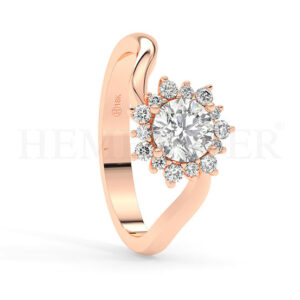 Anillos de compromiso de oro con diamantes