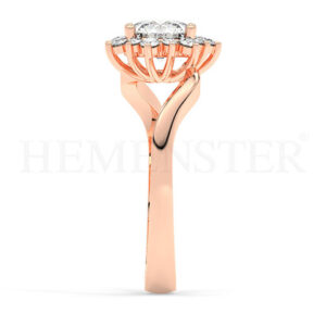 Anillos de compromiso de oro con diamantes