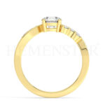 Anillos de compromiso de oro con diamantes