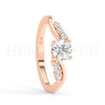 Anillos de compromiso de oro con diamantes