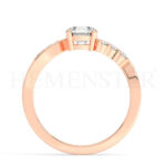 Anillos de compromiso de oro con diamantes