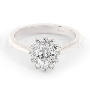 Anillos de compromiso de oro con diamantes