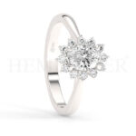 Anillos de compromiso de oro con diamantes