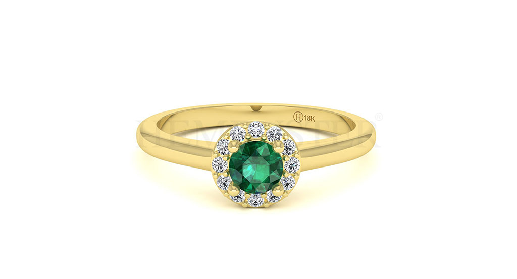 Anillos de compromiso con gemas de color