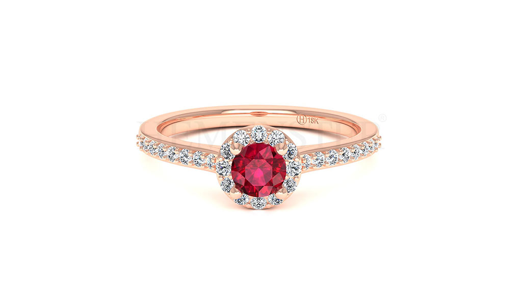 Anillos de compromiso con gemas de color