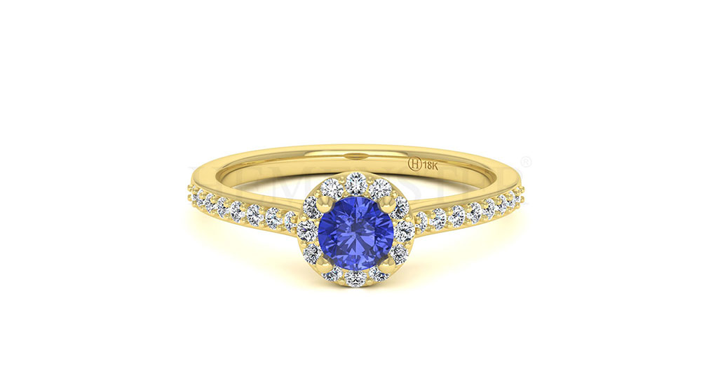 Anillos de compromiso con gemas de color