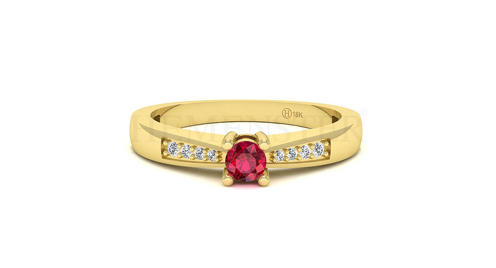 Anillos de compromiso con gemas de color
