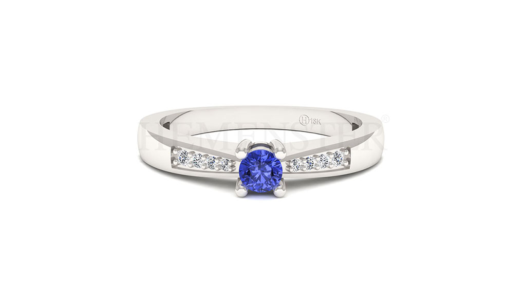 Anillos de compromiso con gemas de color
