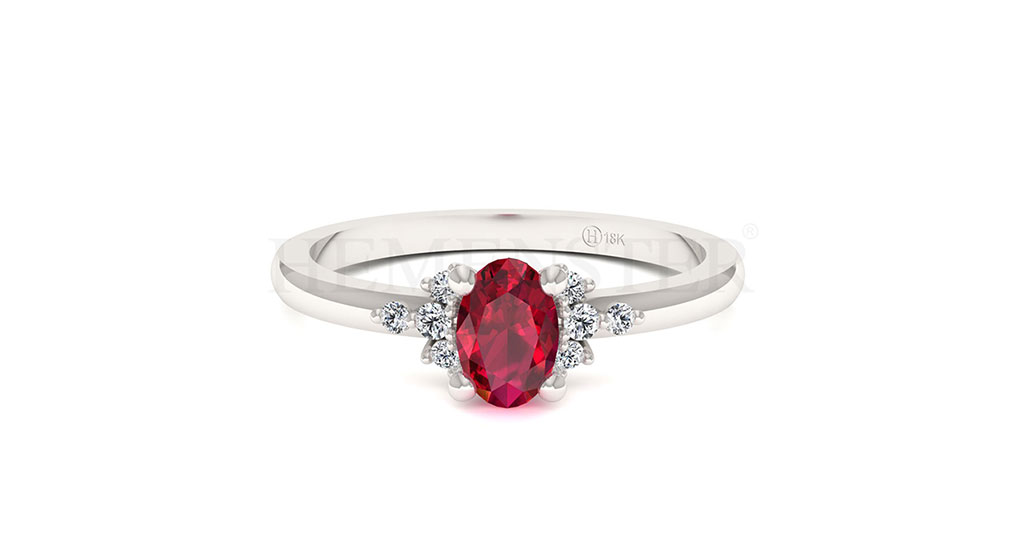 Anillos de compromiso con gemas de color