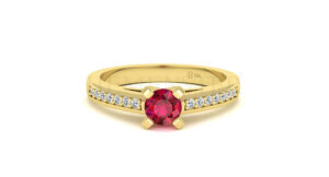 Anillos de compromiso con gemas de color
