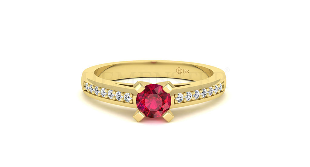 Anillos de compromiso con gemas de color