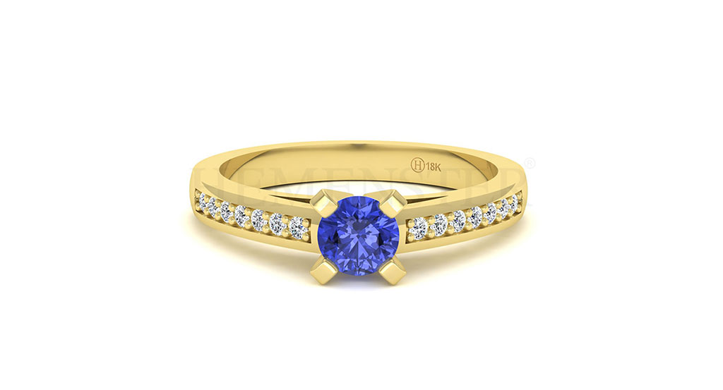 Anillos de compromiso con gemas de color