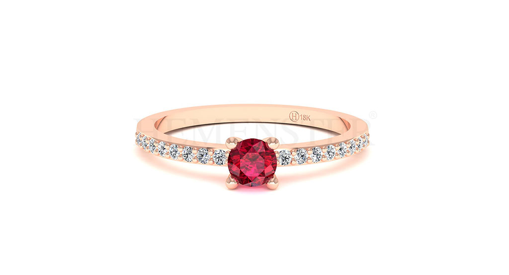 Anillos de compromiso con gemas de color