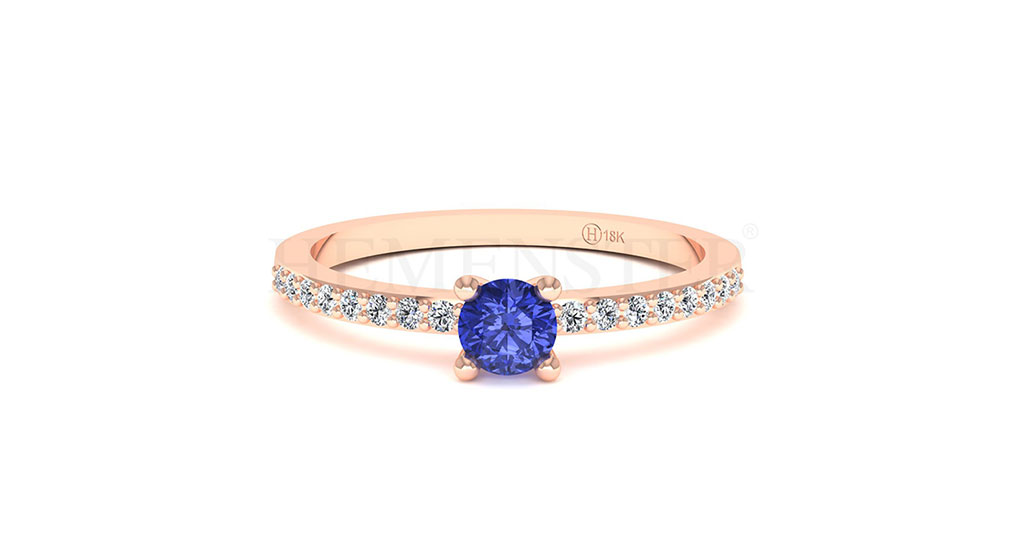 Anillos de compromiso con gemas de color