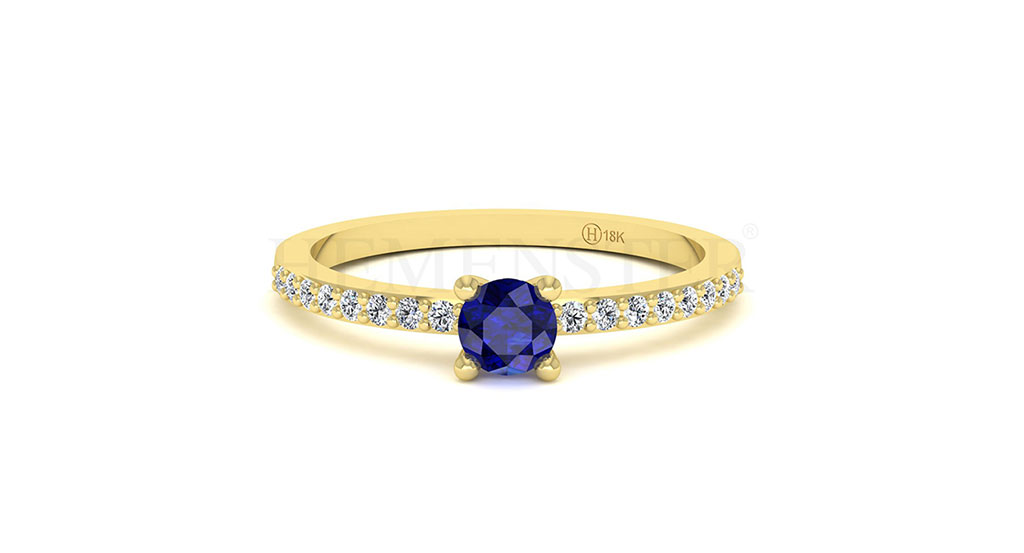 Anillos de compromiso con gemas de color