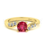 Anillos de compromiso con gemas de color