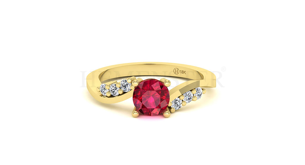 Anillos de compromiso con gemas de color