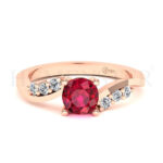 Anillos de compromiso con gemas de color
