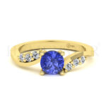 Anillos de compromiso con gemas de color