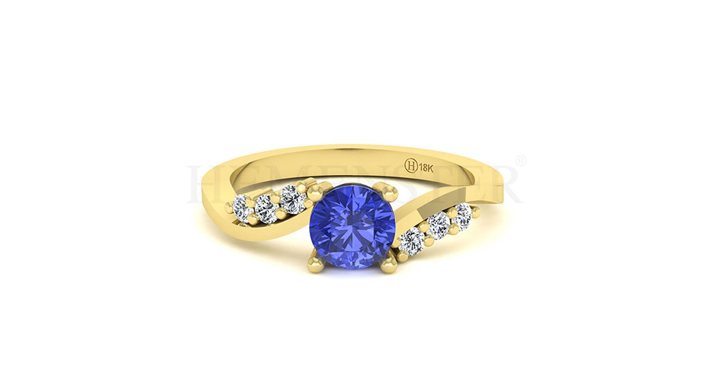 Anillos de compromiso con gemas de color
