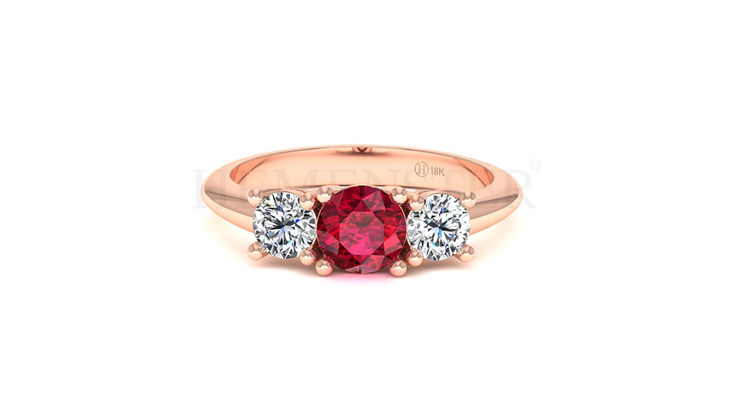 Anillos de compromiso con gemas de color