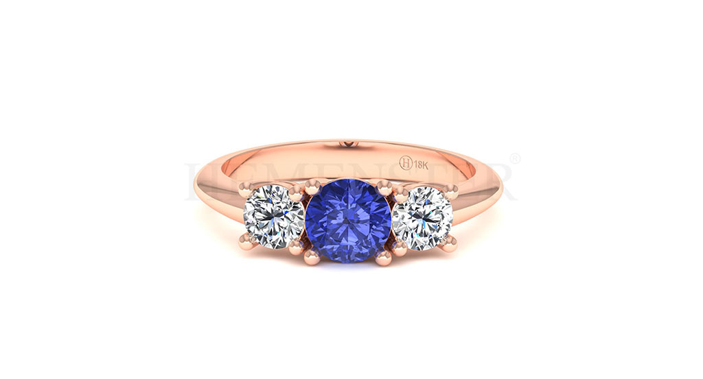 Anillos de compromiso con gemas de color