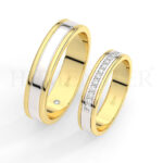 AROS DE MATRIMONIO DE ORO Y DIAMANTES
