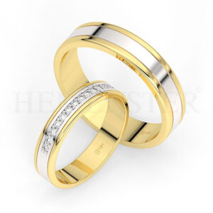 AROS DE MATRIMONIO DE ORO Y DIAMANTES