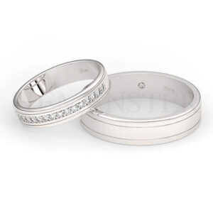 AROS DE MATRIMONIO DE ORO Y DIAMANTES