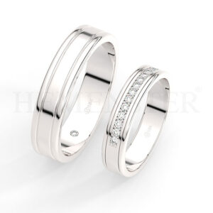 AROS DE MATRIMONIO DE ORO Y DIAMANTES