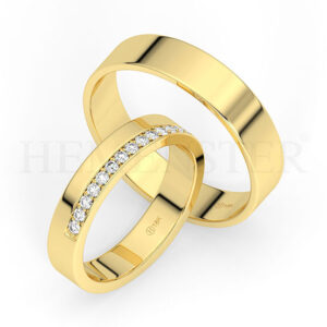 AROS DE MATRIMONIO DE ORO Y DIAMANTES