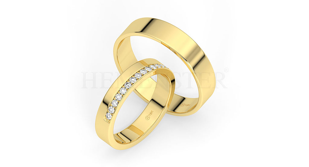 AROS DE MATRIMONIO DE ORO Y DIAMANTES