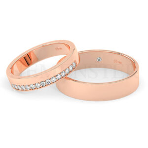 AROS DE MATRIMONIO DE ORO Y DIAMANTES