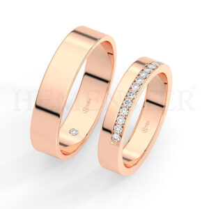 AROS DE MATRIMONIO DE ORO Y DIAMANTES