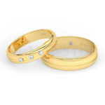 AROS DE MATRIMONIO DE ORO Y DIAMANTES