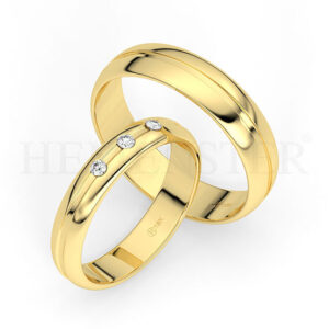 AROS DE MATRIMONIO DE ORO Y DIAMANTES