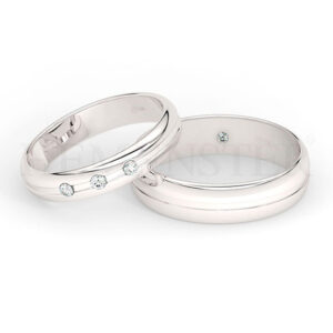 AROS DE MATRIMONIO DE ORO Y DIAMANTES