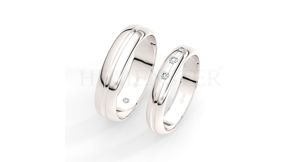 AROS DE MATRIMONIO DE ORO Y DIAMANTES