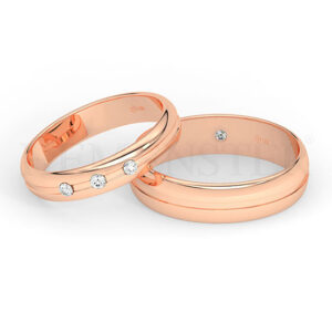 AROS DE MATRIMONIO DE ORO Y DIAMANTES