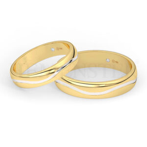 AROS DE MATRIMONIO DE ORO Y DIAMANTES