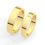 AROS DE MATRIMONIO DE ORO Y DIAMANTES