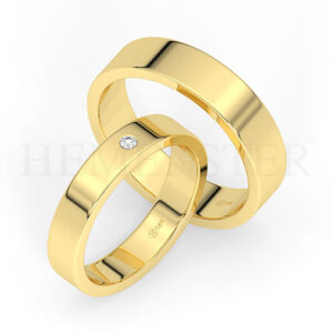 AROS DE MATRIMONIO DE ORO Y DIAMANTES