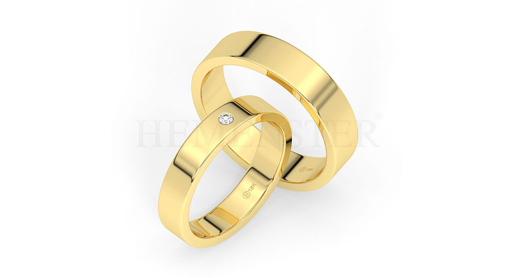 AROS DE MATRIMONIO DE ORO Y DIAMANTES