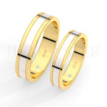 AROS DE MATRIMONIO DE ORO Y DIAMANTES