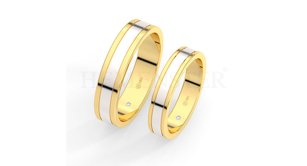 AROS DE MATRIMONIO DE ORO Y DIAMANTES
