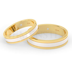 AROS DE MATRIMONIO DE ORO Y DIAMANTES