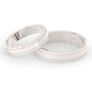 AROS DE MATRIMONIO DE ORO Y DIAMANTES