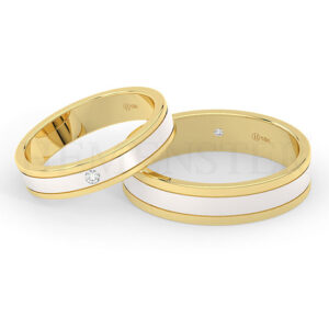 AROS DE MATRIMONIO DE ORO Y DIAMANTES